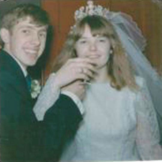 First love: Ron Sheppard on his wedding day to his first wife Margaret in 1966
