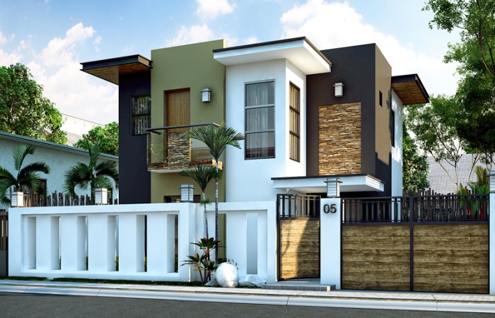 Floor Plan Code: MHD-2015016 Modern House Designs Beds: 4 Baths: 2 Floor Area: 93 sq.m. Lot Area: 106 sq.m. Garage: 1